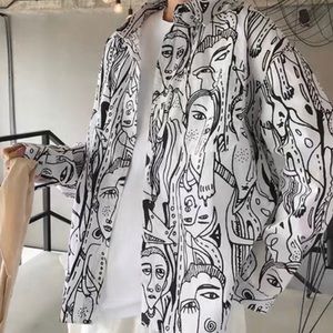 Cool Abstract Black and white Shirt